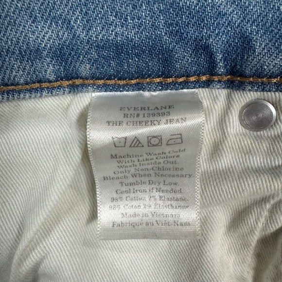 Everlane The Cheeky Cropped Jeans Light Wash Denim Women's 28 Daily Classic - Picture 9 of 11